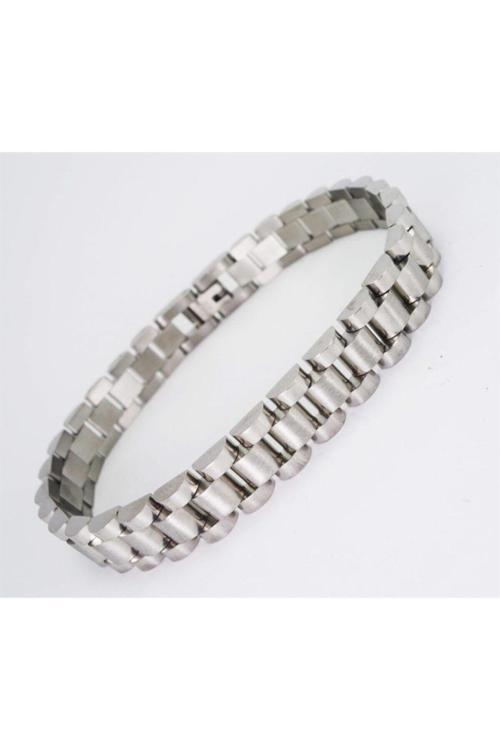 Erkek Çelik Bileklik Ince Şık Model