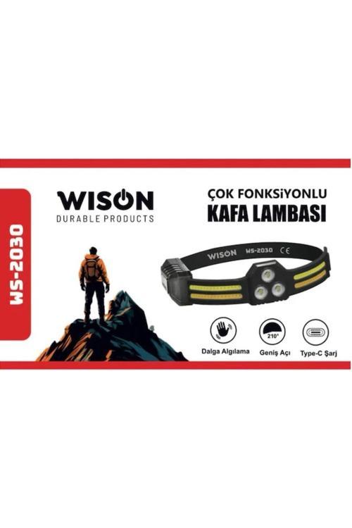 Ws-2030 Profesyonel Kafa Feneri - Şarjlı - Çok Fonksiyonlu - Sensörlü