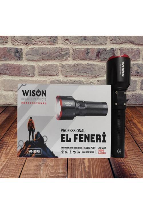Ws-5575 20 Wat 2000 Lümen Profesyonel Şarj Edilebilir El Feneri