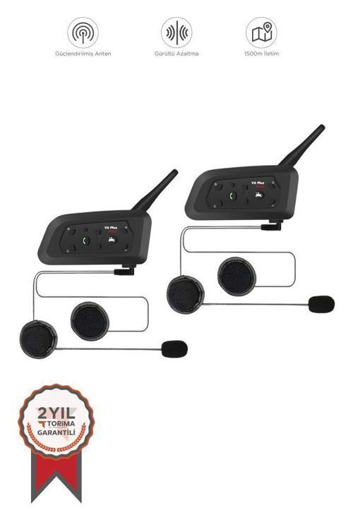 Ejeas V6PRO+ Double 2li Helmet İnterkom Motosiklet İntercomu Kask Kulaklığı
