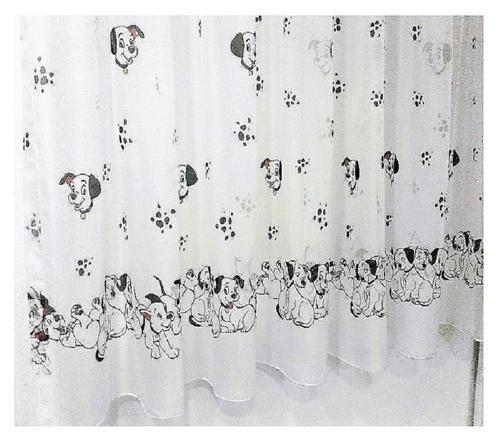 Tül Perde-Sevimli Köpekler-Çocuk Odaları İçin-EN: 175 cm: Boy: 200 cm-1/2 Pile