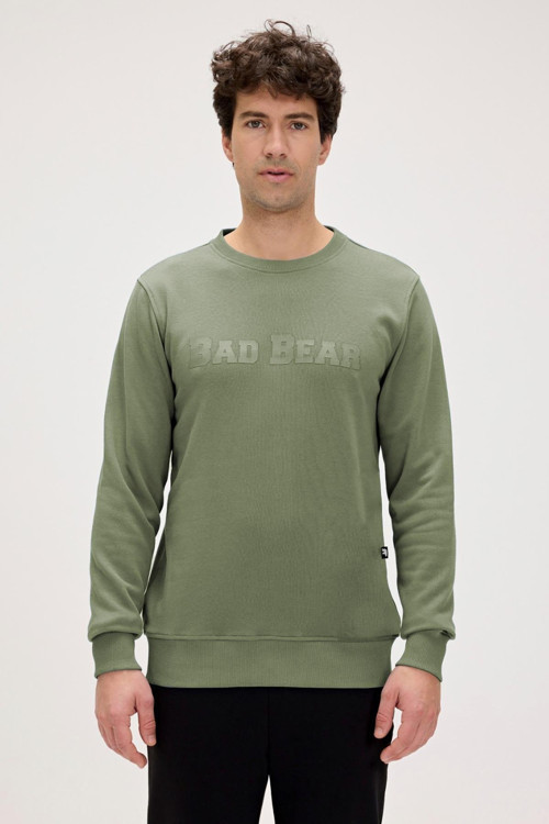 Snow Soluk Yeşi̇l Crewneck Erkek Baskılı Sweatshirt