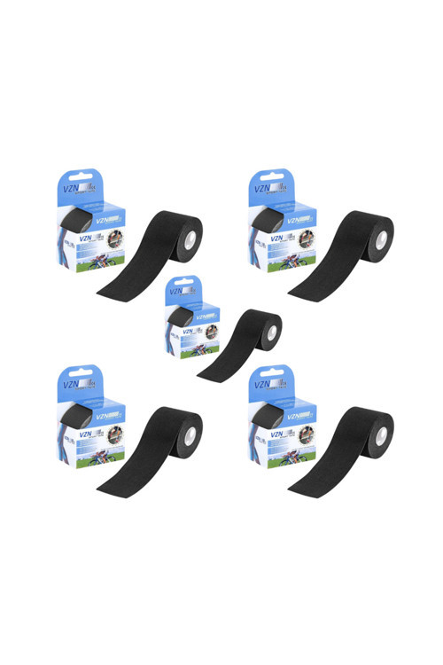 Sport Tape Siyah Renk Kinezyo Sporcu Bandı Ağrı Bandı 5 Metre X 5 Cm ( 5 adet)