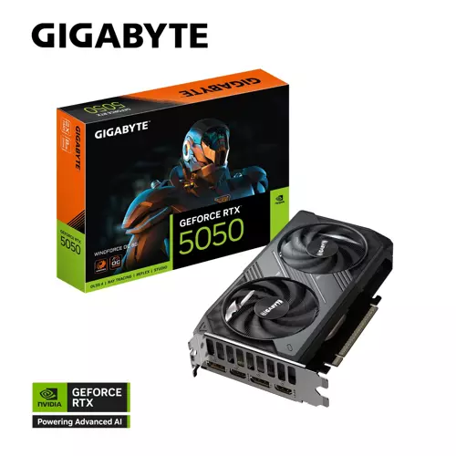 GeForce RTX 5050 WINDFORCE OC GV-N5050WF2OC-8GD GDDR6 8GB 128Bit Gaming (Oyuncu) Ekran Kartı