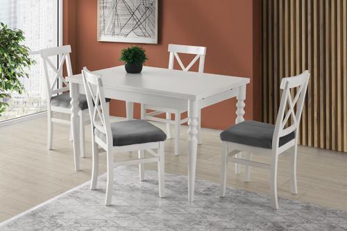 Didim Alaçatı Açılır Mutfak Masa Sandalye Takımı 80x120