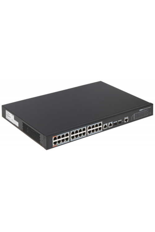 DAHUA PFS4226-24ET-360-V3, 24 Port, MegaBit, 24 Port PoE, 360W, +2 Port Combo SFP, +2 Port GigaBit U