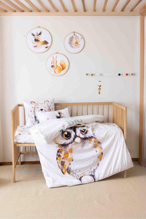 Tiny Foerest , %100 Pamuk Bebek Odası Seti: Nevresim Takımı, Kırlent, 3'Lü Tablo