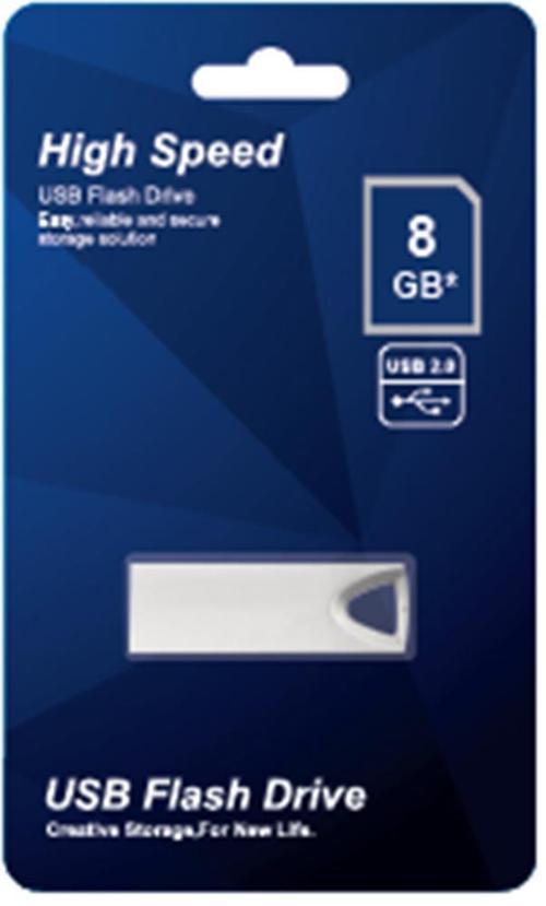 8GB Metal 2.0 USB Flash Bellek