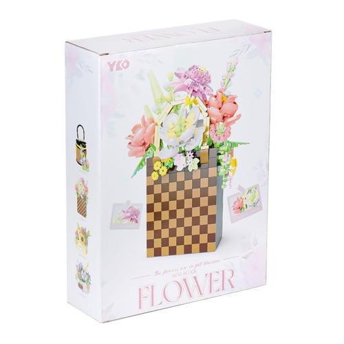 P1291 Panlos Çanta Çiçek Buketi 1208 Parça Blok Seti -Vagon life Kız Erkek Çocuk Oyuncak Eğitici Oyu