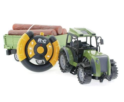 Uzaktan Kumandalı Kalas Tşıyan Romörklü Traktör Kız Erkek Çocuk Oyuncak Eğitici Oyuncaklar