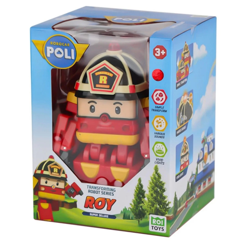 Sesli ve Işıklı Robocar Poli Büyük Transforming Robot Roy Kız Erkek Çocuk Oyuncak Eğitici Oyuncaklar