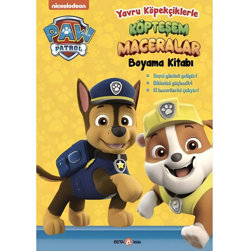 Paw Patrol Köpteşem Maceralar Boyama Kitabı Kız Erkek Çocuk Oyuncak Eğitici Oyuncaklar