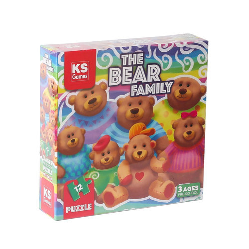 PRS 32705 The Bear Family Pre School Puzzle Kız Erkek Çocuk Oyuncak Eğitici Oyuncaklar
