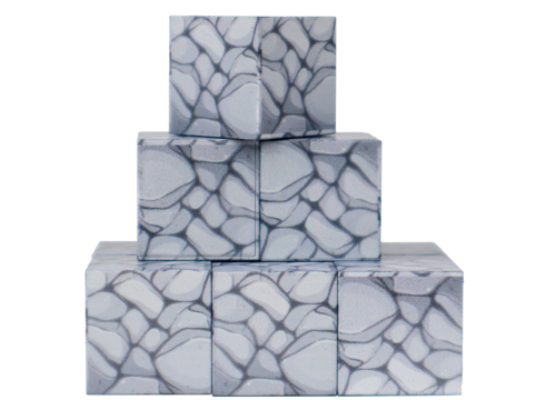 Megacraft 9 Parça Gri Taş Blok Kız Erkek Çocuk Oyuncak Eğitici Oyuncaklar