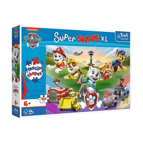 PUZZLE-50021 Paw Patrol 160 Parça XL Kız Erkek Çocuk Oyuncak Eğitici Oyuncaklar