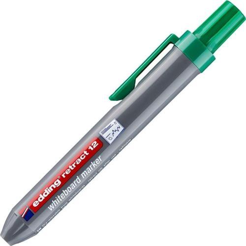 Retract12 Beyaz Yazı Tahtası Kalemi 1,5-3Mm Yuvarlak Uçlu Yeşil (10 Lu Paket)