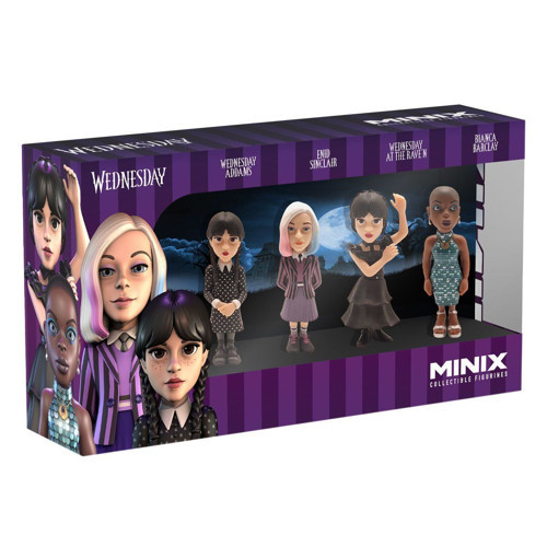 MNXH8000 Minix Wednesday 4lü Figür - Koleksiyon Figürü Kız Erkek Çocuk Oyuncak Eğitici Oyuncaklar