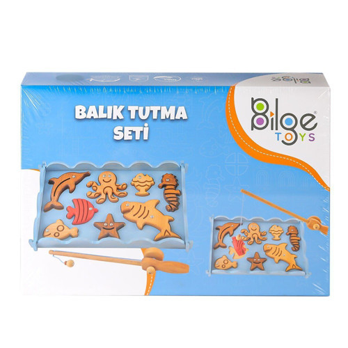 BLG-104 Ahşap Balık Tutma Oyunu Kız Erkek Çocuk Oyuncak Eğitici Oyuncaklar