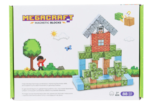 Megacraft Orman ve Ev Temalı Mıknatıslı Bloklar 88 Parça Kız Erkek Çocuk Oyuncak Eğitici Oyuncaklar