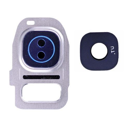 Samsung Galaxy S7 Edge Kamera Lens+Çerceve Beyaz