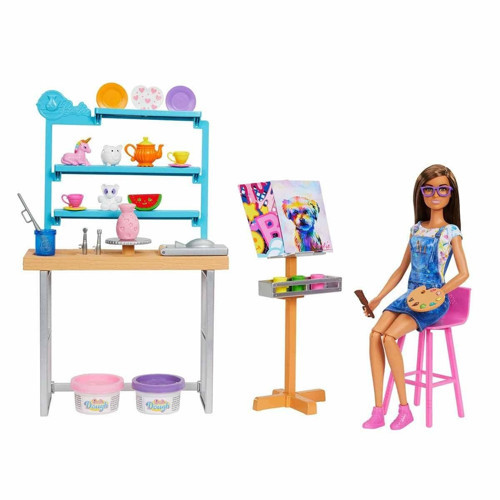 Barbie'nin Sanat Atölyesi HCM85 Kız Erkek Çocuk Oyuncak Eğitici Oyuncaklar