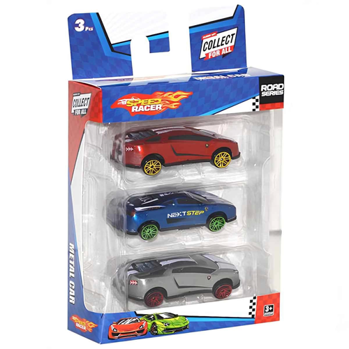 Speed Racer Road Series Metal Model Araba Seti 3'lü Kız Erkek Çocuk Oyuncak Eğitici Oyuncaklar
