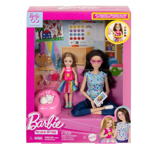 HRG48 Barbie ve Chelsea Sanat Atölyesi Oyun Seti Kız Erkek Çocuk Oyuncak Eğitici Oyuncaklar