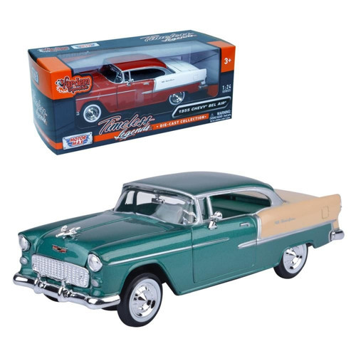 Chevy Bel Air 1955 Model Araba 1:24 Kız Erkek Çocuk Oyuncak Eğitici Oyuncaklar