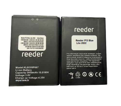 Reeder P13 Blue Lite 2022 Pil Batarya