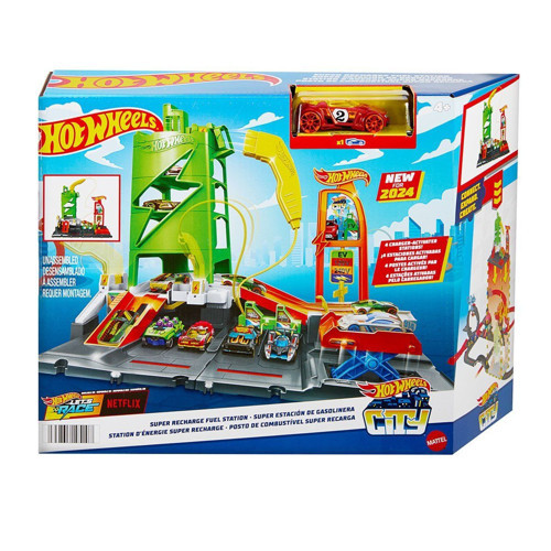 HTN79 Hot Wheels Elektrikli Araç Şarj İstasyonu Oyun Seti Kız Erkek Çocuk Oyuncak Eğitici Oyuncaklar