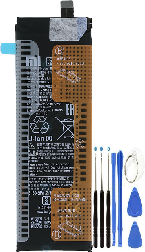 Xiaomi C9 Pro Pil Batarya + Tamir Seti BM52 5260 mAh