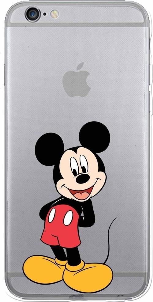 Apple Iphone 6S Uyumlu Kamera Korumalı Kapak Mickey Mouse Tasarımlışeffaf Kılıf