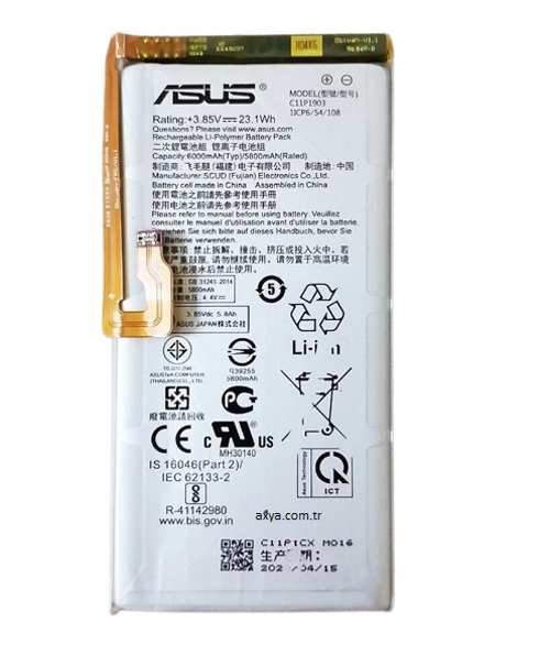 Asus ROG Phone 3 Pil Bataraya ZS661KS C11P1903 5800 mAh