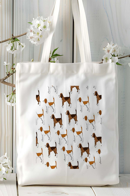 Art hedi̇ye beagle Köpek Baskılı Omuz Çanta Kişiye Özel model 3