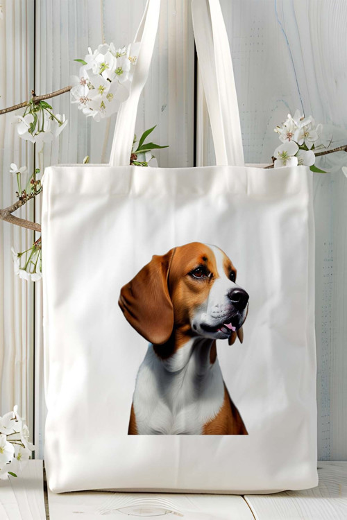Art hedi̇ye beagle Köpek Baskılı Omuz Çanta Kişiye Özel model 8