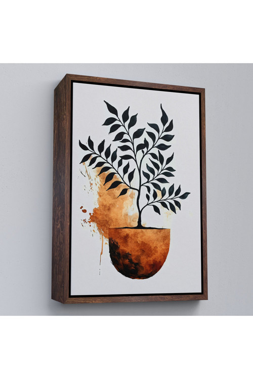 Çerçeveli Dekoratif Minimal Bitki Tablosu-7651
