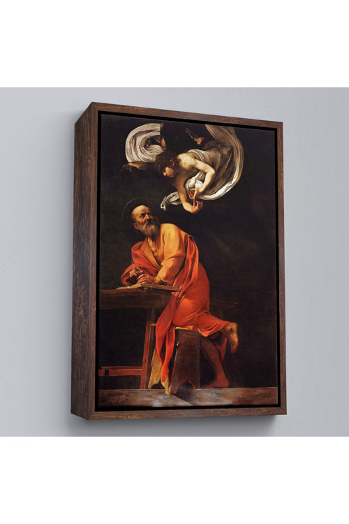 Çerçeveli Caravaggio - Aziz Matta Ve Melek Tablosu - Saint Matthew And The Angel-7388