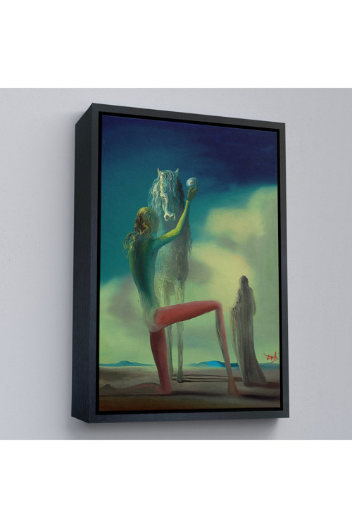Çerçeveli Salvador Dali - Ölüm Şövalyesi Tablosu - Chevalier De La Mort-7400