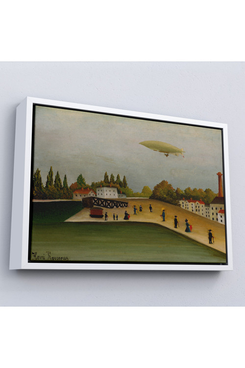 Çerçeveli Henri Rousseau -Tokyo Japonya Quai D'Ivry Tablo-7112