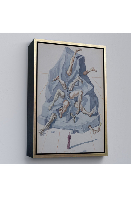 Çerçeveli Salvador Dali - İlahi Komedya Tablosu-7401