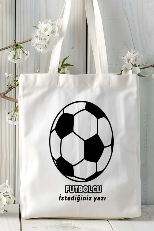 Art hedi̇ye futbolcu Baskılı bez omuz çantası kişiye özel model 10