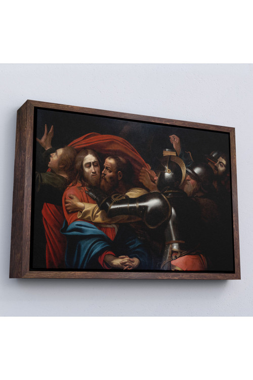Çerçeveli Caravaggio -İsanın İnişi Tablo - The Taking Of Christ-7146