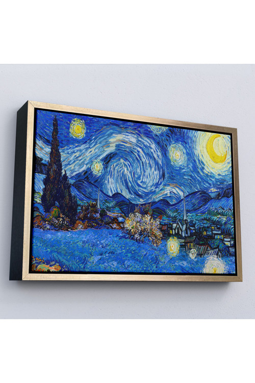 Çerçeveli Vincent Van Gogh - Yıldızlı Geceler Tablo-7151