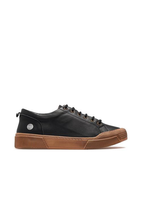 Kadın Hakiki Deri Sneaker Günlük Ayakkabı 25k D25ka-7045 Z Siyah