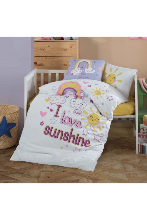 Bebek Nevresim Takımı Sun Love Sarı
