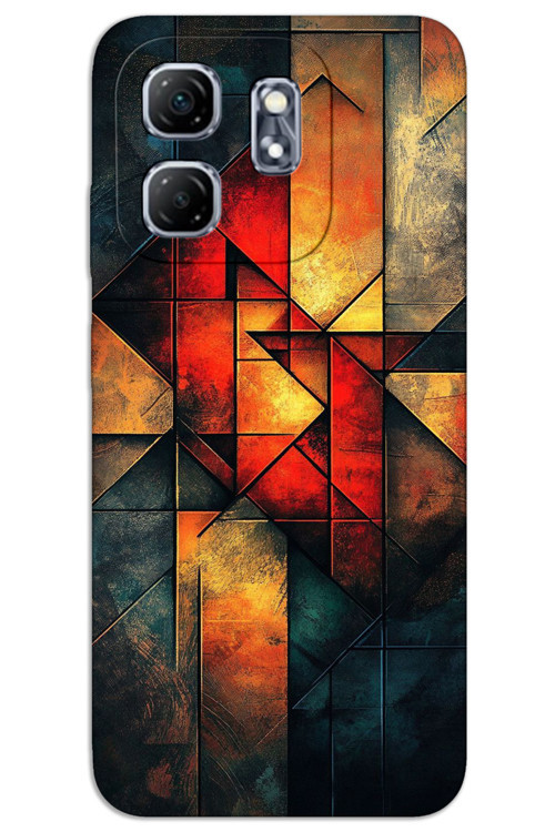 İnfinix Hot 50i Kılıf HD Desen Baskılı Arka Kapak - Sıcak Renkler