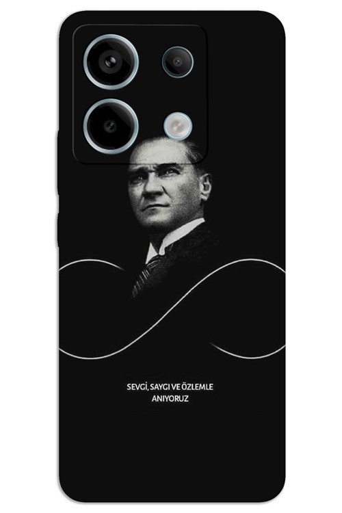 Xiaomi Poco M6 Pro Kılıf HD Desen Baskılı Arka Kapak - Atatürk Sonsuzluk