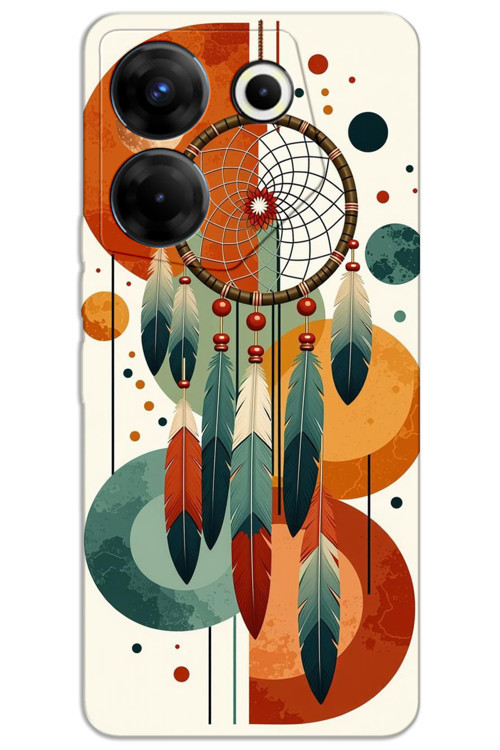 Tecno Camon 20 Pro 4G Kılıf HD Desen Baskılı Arka Kapak - Mandala