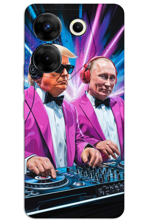 Tecno Camon 20 Pro 4G Kılıf HD Desen Baskılı Arka Kapak - DJ Trump Putin