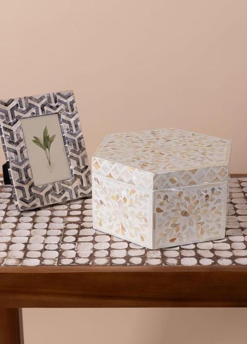 Sedef Altıgen Kutu 28x24x14 cm TLC0075